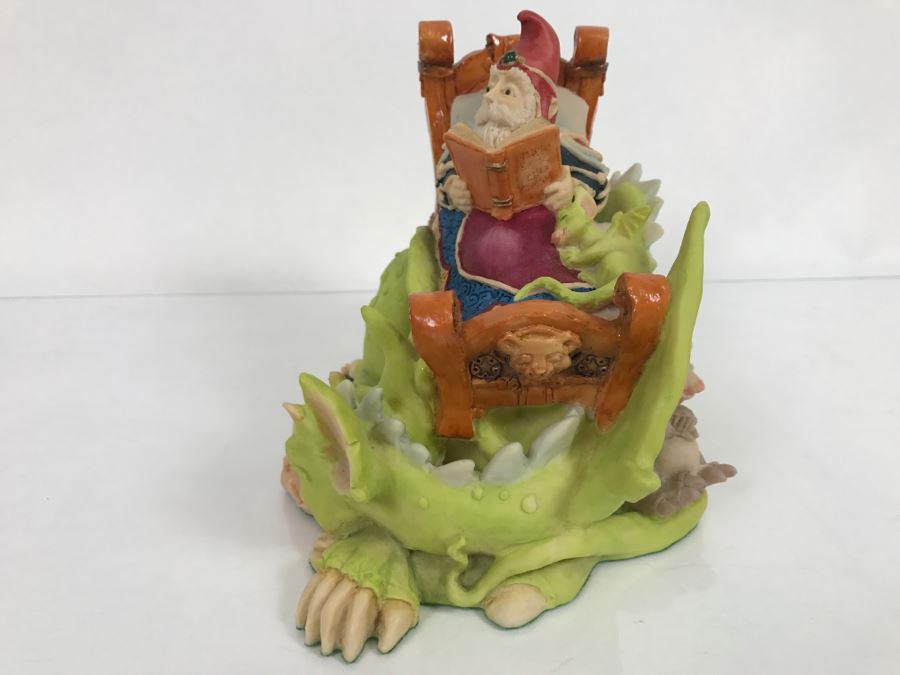 Whimsical World Of Pocket Dragons - Worldwide Limited Edition 1785 of 2500 - Under The Bed - Wizard Reading Atop a Sleeping Dragon [MV $550-$700] [Photo 8]