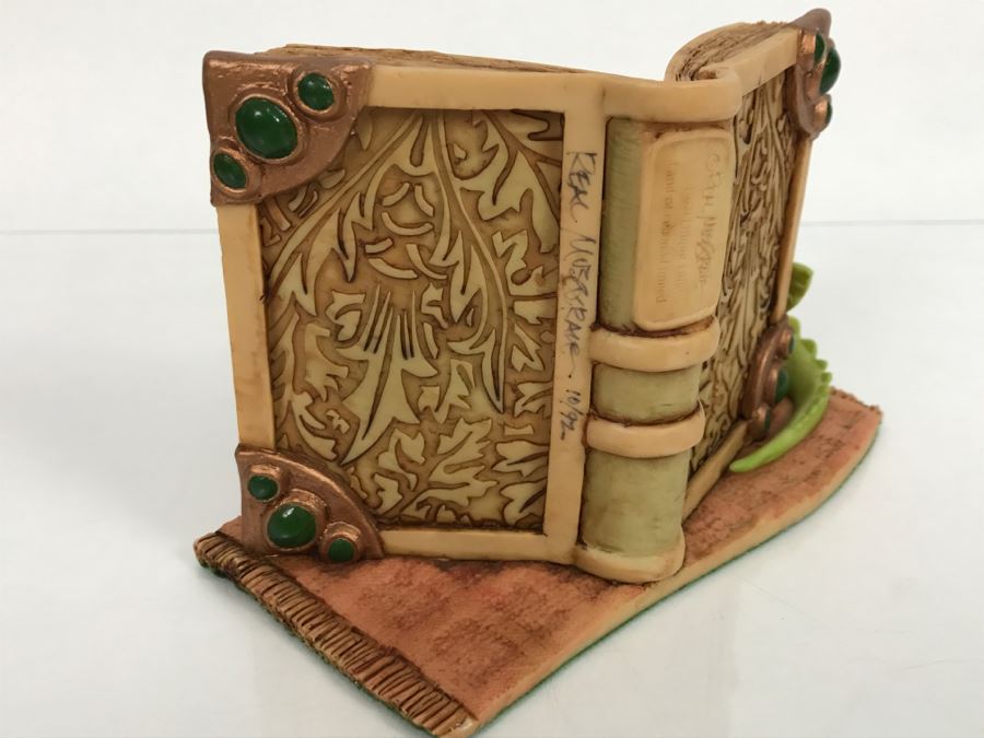 Hand Signed By Real Musgrave Pocket Dragon Figurine 10/92 - Whimsical World Of Pocket Dragons - Counter Sign - 1989 - Lilliput Lane Land Of Legend Limited - Hand Made in UK - [Market Value $250-$400 Unsigned] (All Following Market Values Are From 2014) [Photo 12]