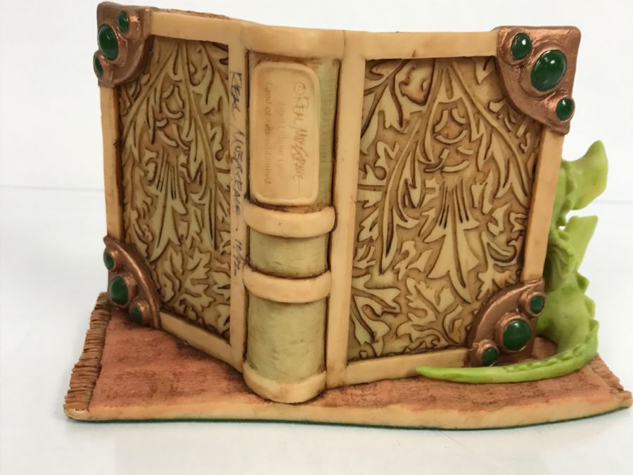 Hand Signed By Real Musgrave Pocket Dragon Figurine 10/92 - Whimsical World Of Pocket Dragons - Counter Sign - 1989 - Lilliput Lane Land Of Legend Limited - Hand Made in UK - [Market Value $250-$400 Unsigned] (All Following Market Values Are From 2014) [Photo 8]