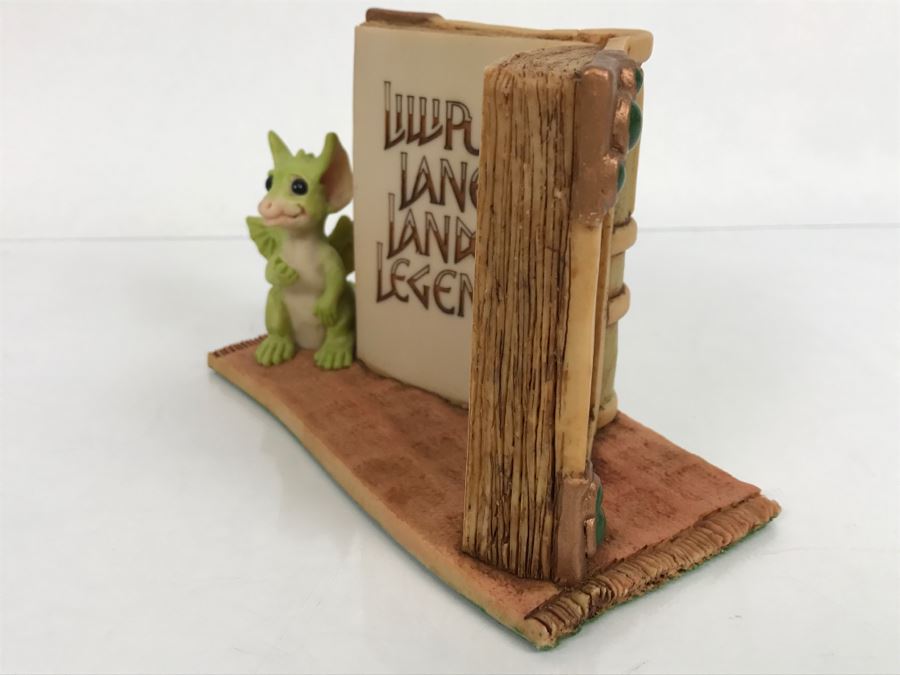 Hand Signed By Real Musgrave Pocket Dragon Figurine 10/92 - Whimsical World Of Pocket Dragons - Counter Sign - 1989 - Lilliput Lane Land Of Legend Limited - Hand Made in UK - [Market Value $250-$400 Unsigned] (All Following Market Values Are From 2014) [Photo 13]