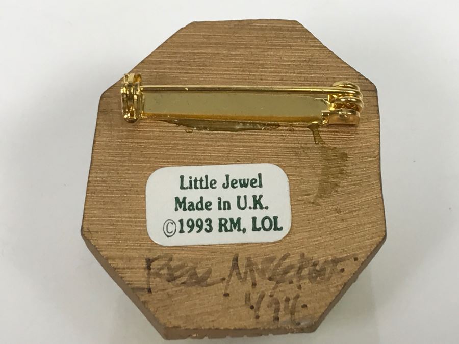 Hand Signed By Real Musgrave 1/94 - Whimsical World Of Pocket Dragons - Pin - Little Jewel - 1993 RM, LOL [MV $40-$60 Unsigned] [Photo 8]