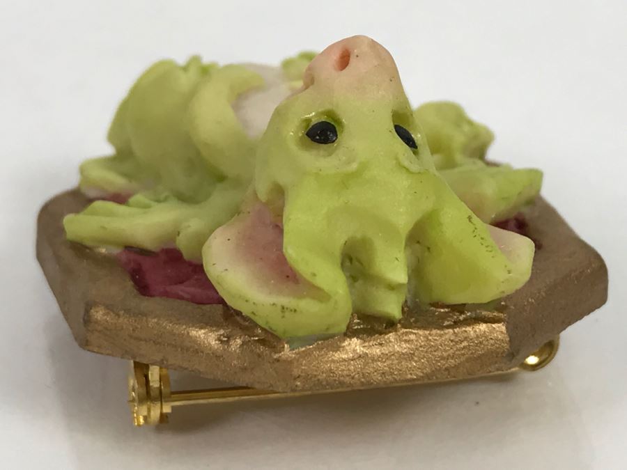 Hand Signed By Real Musgrave 1/94 - Whimsical World Of Pocket Dragons - Pin - Little Jewel - 1993 RM, LOL [MV $40-$60 Unsigned] [Photo 6]