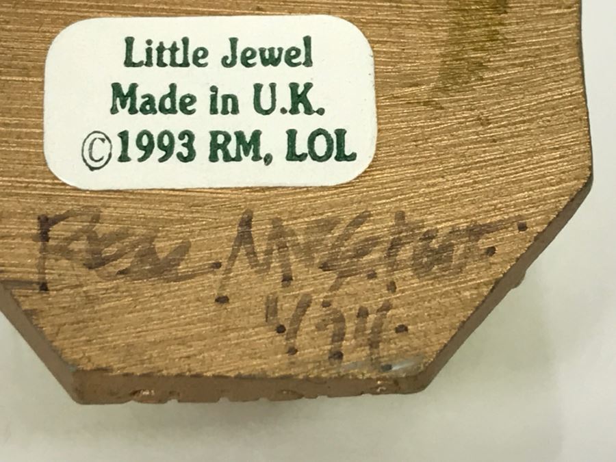 Hand Signed By Real Musgrave 1/94 - Whimsical World Of Pocket Dragons - Pin - Little Jewel - 1993 RM, LOL [MV $40-$60 Unsigned] [Photo 10]