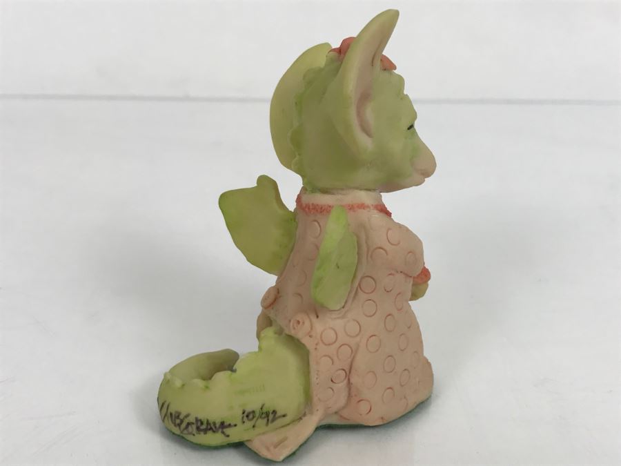 Hand Signed By Real Musgrave 10/92 - Whimsical World Of Pocket Dragons - Pink ’N Pretty - 1989 LLLLL - Copyright Real Musgrave - Made in UK [MV $90-$110 Unsigned] [Photo 10]