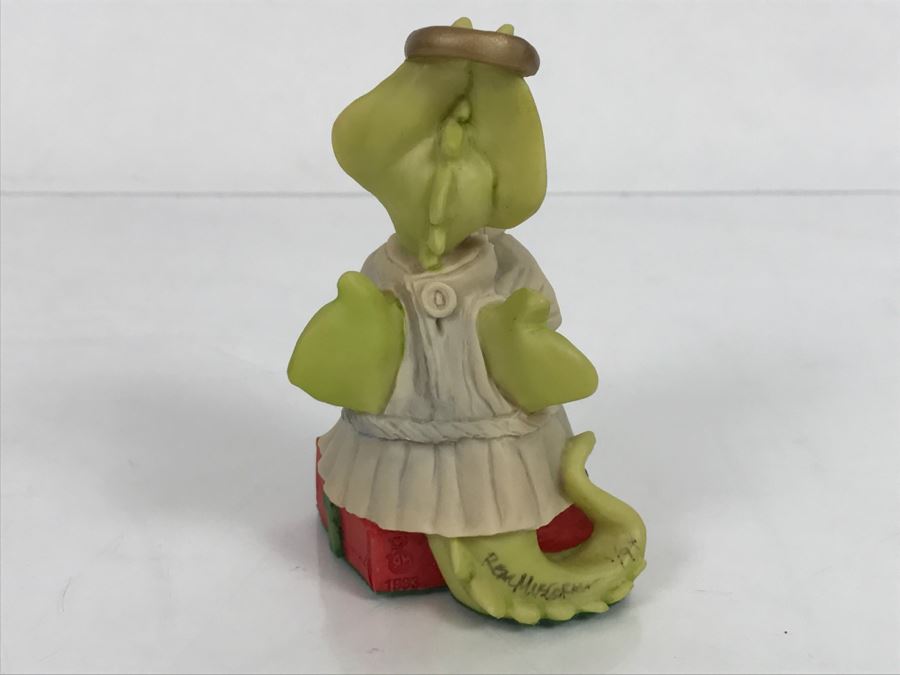 Hand Signed By Real Musgrave Pocket Dragon Figurine 1/94 - Whimsical World Of Pocket Dragons - Christmas Angel 1993 - 1993 Real Musgrave, CWS, LOL Limited - Hand Made in UK [MV $125-$150 Unsigned] [Photo 7]