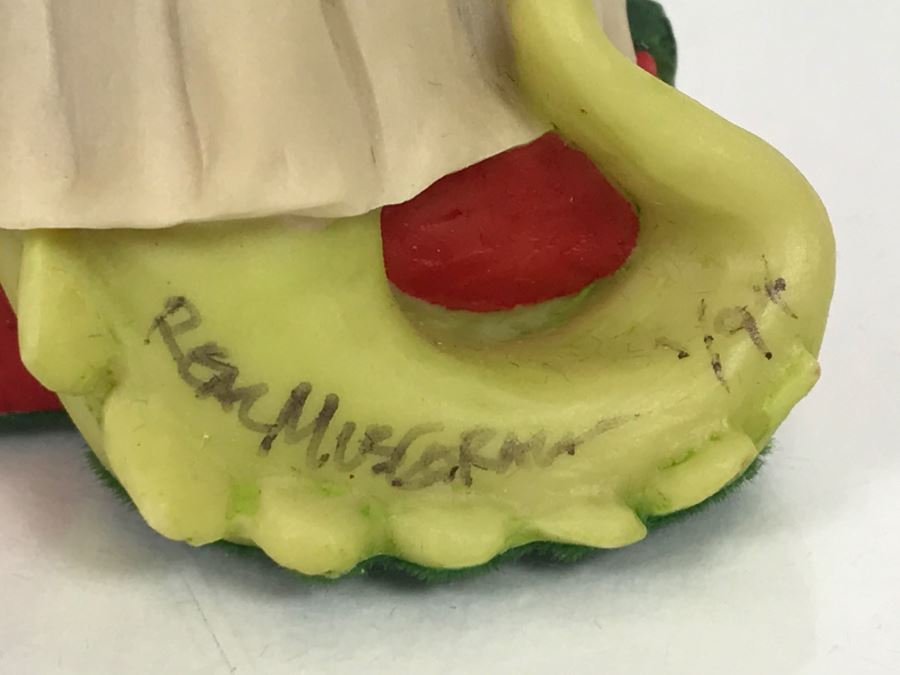 Hand Signed By Real Musgrave Pocket Dragon Figurine 1/94 - Whimsical World Of Pocket Dragons - Christmas Angel 1993 - 1993 Real Musgrave, CWS, LOL Limited - Hand Made in UK [MV $125-$150 Unsigned] [Photo 8]