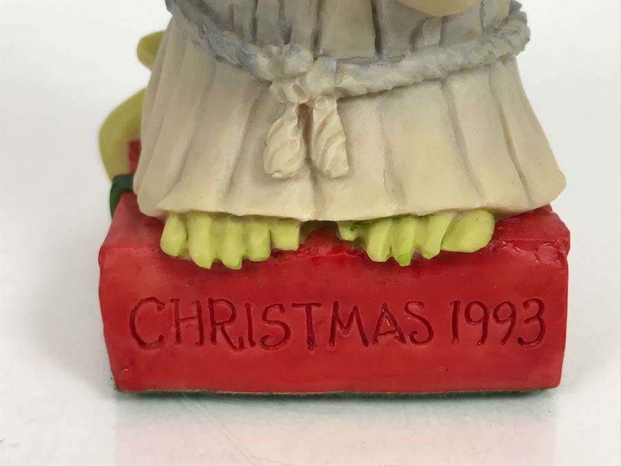 Hand Signed By Real Musgrave Pocket Dragon Figurine 1/94 - Whimsical World Of Pocket Dragons - Christmas Angel 1993 - 1993 Real Musgrave, CWS, LOL Limited - Hand Made in UK [MV $125-$150 Unsigned] [Photo 4]