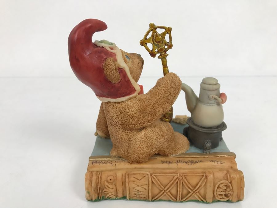 Hand Signed By Real Musgrave Pocket Dragon Figurine 10/92 - Whimsical World Of Pocket Dragons - Teddy Magic - 1989 Lilliput Lane Land Of Legend Limited - Hand Made in UK [MV $160-$200] [Photo 8]