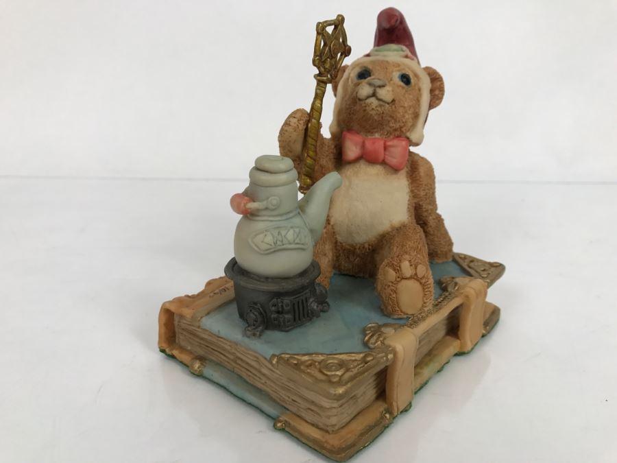 Hand Signed By Real Musgrave Pocket Dragon Figurine 10/92 - Whimsical World Of Pocket Dragons - Teddy Magic - 1989 Lilliput Lane Land Of Legend Limited - Hand Made in UK [MV $160-$200] [Photo 2]