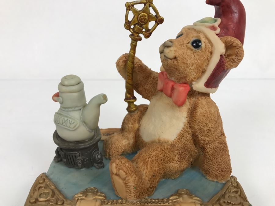 Hand Signed By Real Musgrave Pocket Dragon Figurine 10/92 - Whimsical World Of Pocket Dragons - Teddy Magic - 1989 Lilliput Lane Land Of Legend Limited - Hand Made in UK [MV $160-$200] [Photo 5]