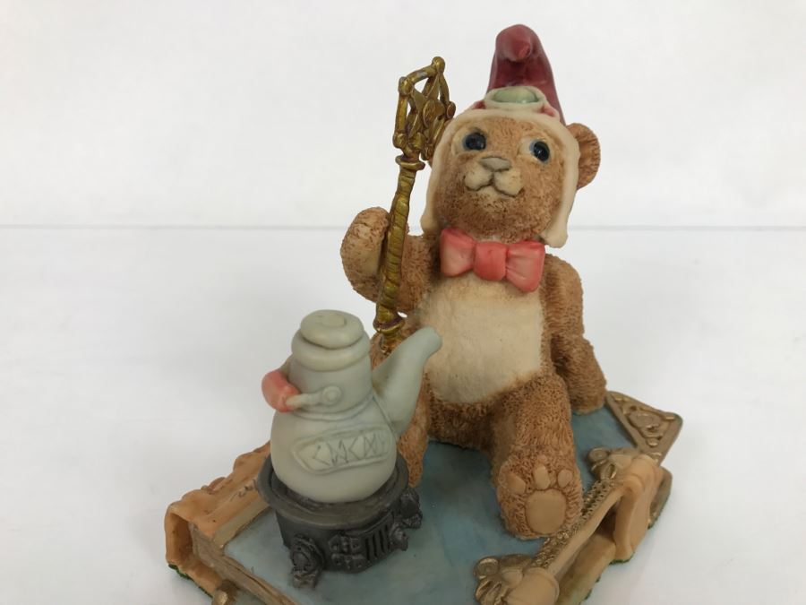 Hand Signed By Real Musgrave Pocket Dragon Figurine 10/92 - Whimsical World Of Pocket Dragons - Teddy Magic - 1989 Lilliput Lane Land Of Legend Limited - Hand Made in UK [MV $160-$200] [Photo 3]