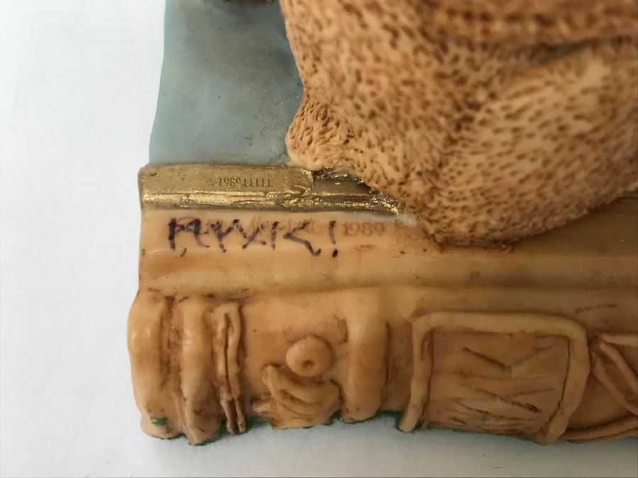 Hand Signed By Real Musgrave Pocket Dragon Figurine 10/92 - Whimsical World Of Pocket Dragons - Teddy Magic - 1989 Lilliput Lane Land Of Legend Limited - Hand Made in UK [MV $160-$200] [Photo 11]