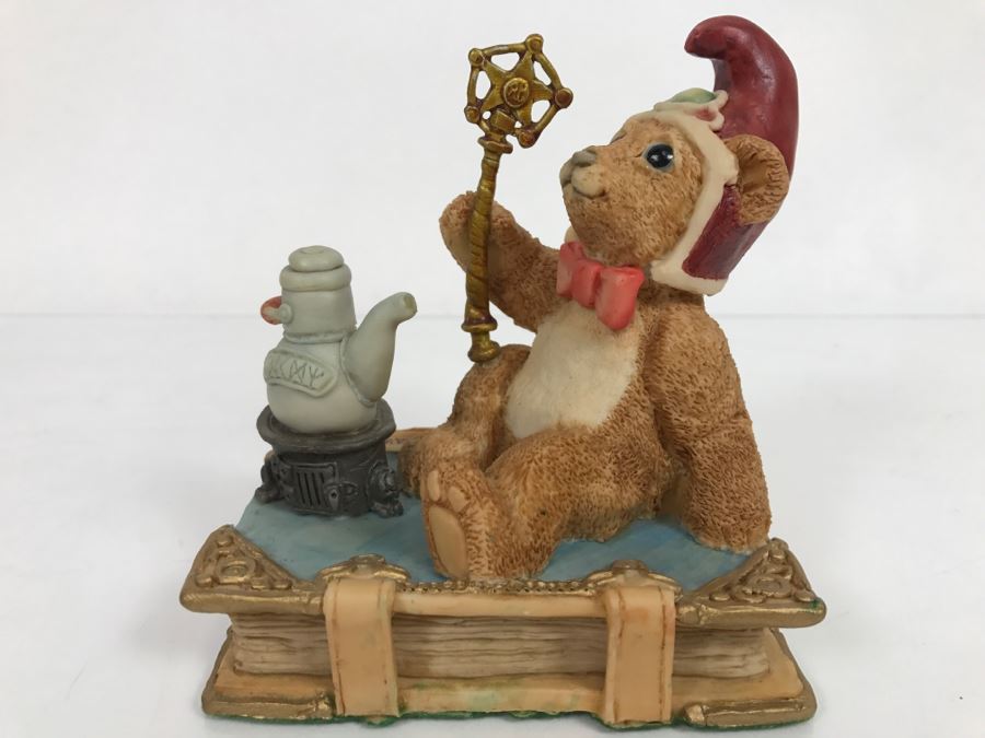Hand Signed By Real Musgrave Pocket Dragon Figurine 10/92 - Whimsical World Of Pocket Dragons - Teddy Magic - 1989 Lilliput Lane Land Of Legend Limited - Hand Made in UK [MV $160-$200] [Photo 4]