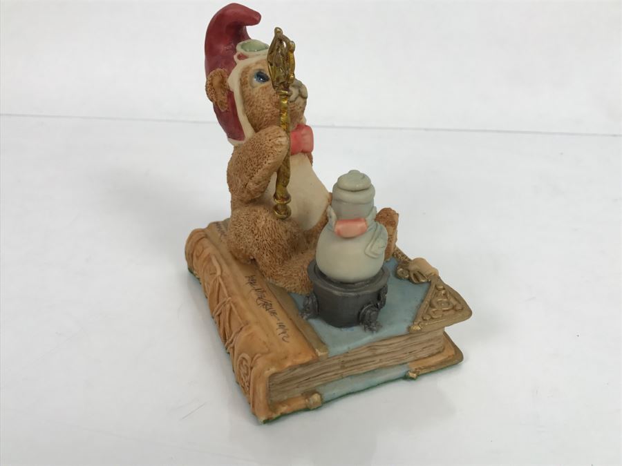 Hand Signed By Real Musgrave Pocket Dragon Figurine 10/92 - Whimsical World Of Pocket Dragons - Teddy Magic - 1989 Lilliput Lane Land Of Legend Limited - Hand Made in UK [MV $160-$200] [Photo 13]