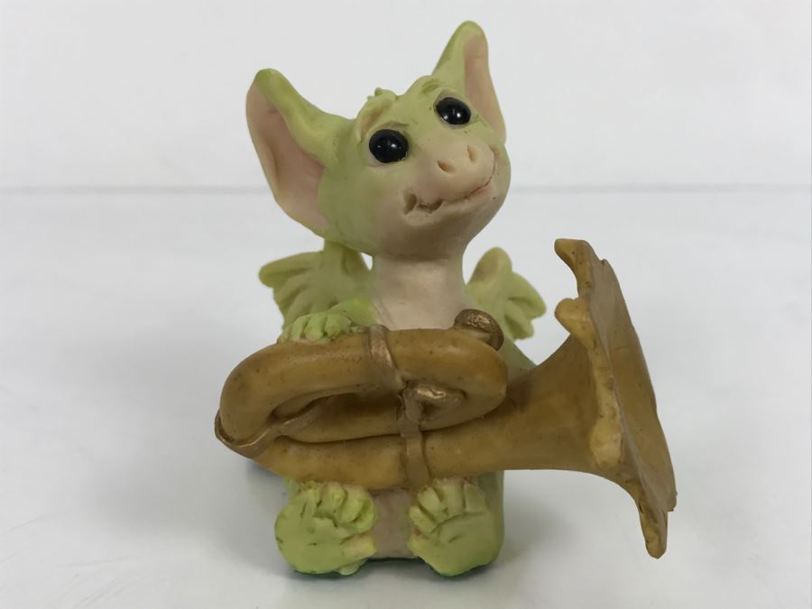 Hand Signed By Real Musgrave 10/92 - Whimsical World Of Pocket Dragons - Practice Makes Perfect - 1991 LLLLL - Made in UK [MV $80-$100 Unsigned] [Photo 3]