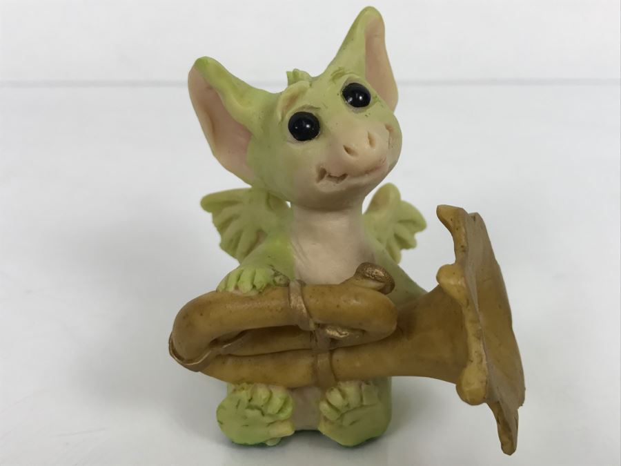 Hand Signed By Real Musgrave 10/92 - Whimsical World Of Pocket Dragons - Practice Makes Perfect - 1991 LLLLL - Made in UK [MV $80-$100 Unsigned] [Photo 4]