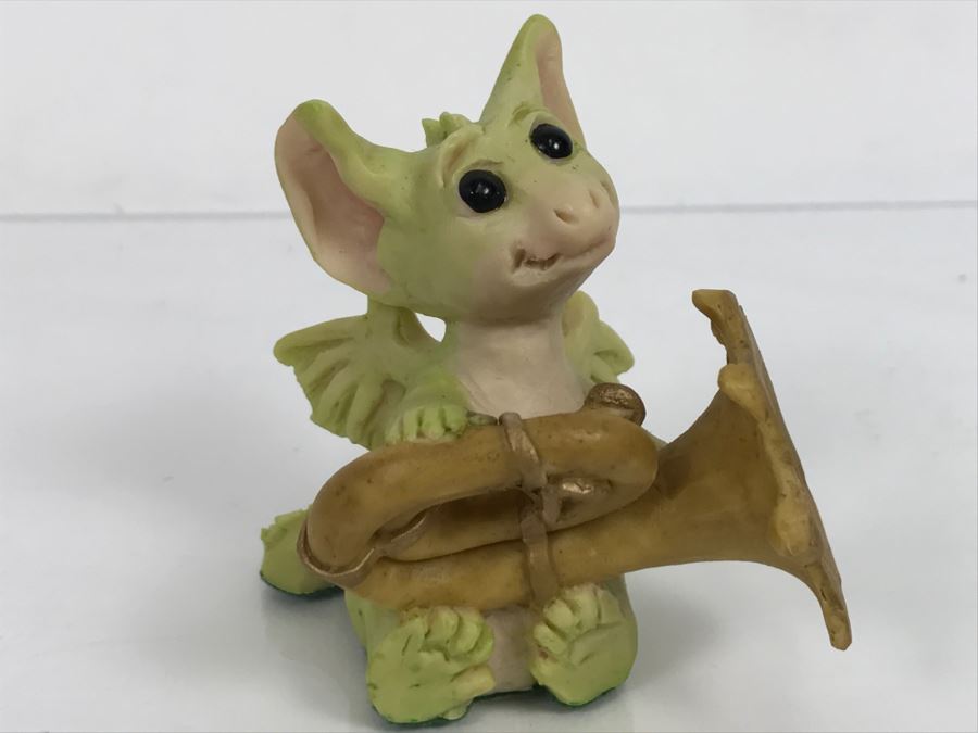 Hand Signed By Real Musgrave 10/92 - Whimsical World Of Pocket Dragons - Practice Makes Perfect - 1991 LLLLL - Made in UK [MV $80-$100 Unsigned] [Photo 2]