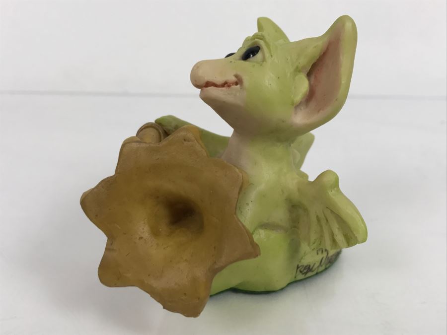 Hand Signed By Real Musgrave 10/92 - Whimsical World Of Pocket Dragons - Practice Makes Perfect - 1991 LLLLL - Made in UK [MV $80-$100 Unsigned] [Photo 7]