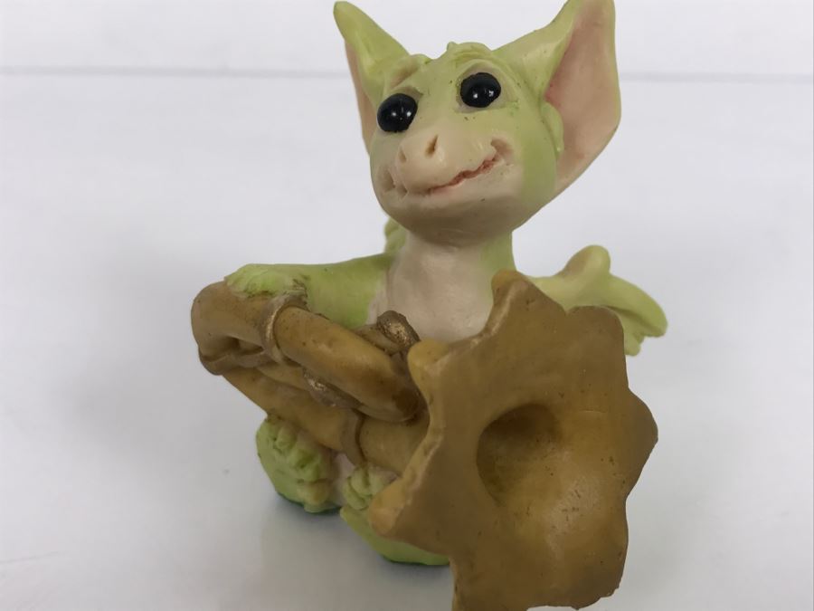 Hand Signed By Real Musgrave 10/92 - Whimsical World Of Pocket Dragons - Practice Makes Perfect - 1991 LLLLL - Made in UK [MV $80-$100 Unsigned] [Photo 6]