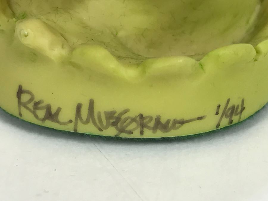 Hand Signed By Real Musgrave Pocket Dragon Figurine 1/94 - Whimsical World Of Pocket Dragons - I Ate The Whole Thing - 1992 Real Musgrave, CWS, LOL Limited - Hand Made in UK [MV $50-$75 Unsigned] [Photo 7]