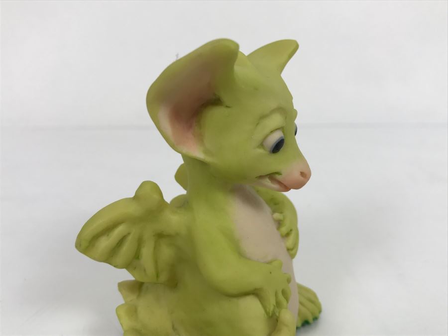 Hand Signed By Real Musgrave Pocket Dragon Figurine 1/94 - Whimsical World Of Pocket Dragons - I Ate The Whole Thing - 1992 Real Musgrave, CWS, LOL Limited - Hand Made in UK [MV $50-$75 Unsigned] [Photo 5]