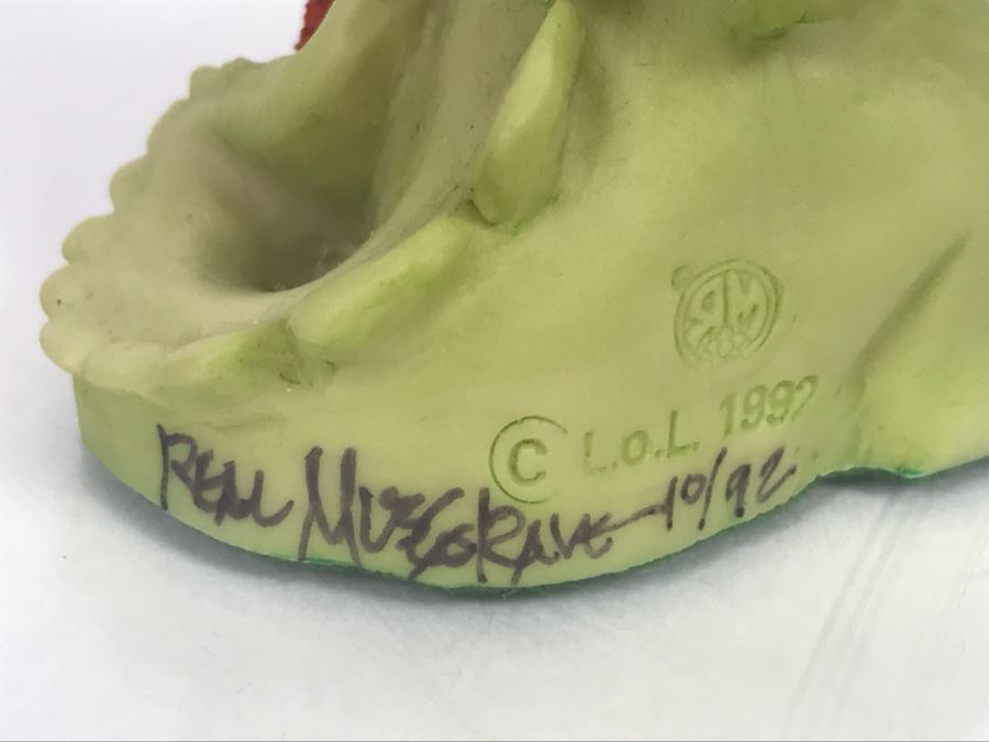 Hand Signed By Real Musgrave 10/92 - Whimsical World Of Pocket Dragons - A Pocket-Sized Tree - 1992 LOL - Made In UK - Plus Additional Limited Edition 1992 Christmas Ornament  [Photo 7]