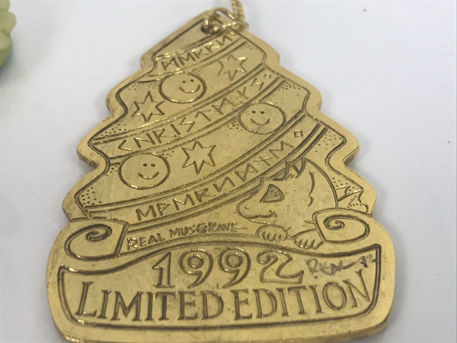 Hand Signed By Real Musgrave 10/92 - Whimsical World Of Pocket Dragons - A Pocket-Sized Tree - 1992 LOL - Made In UK - Plus Additional Limited Edition 1992 Christmas Ornament  [Photo 11]