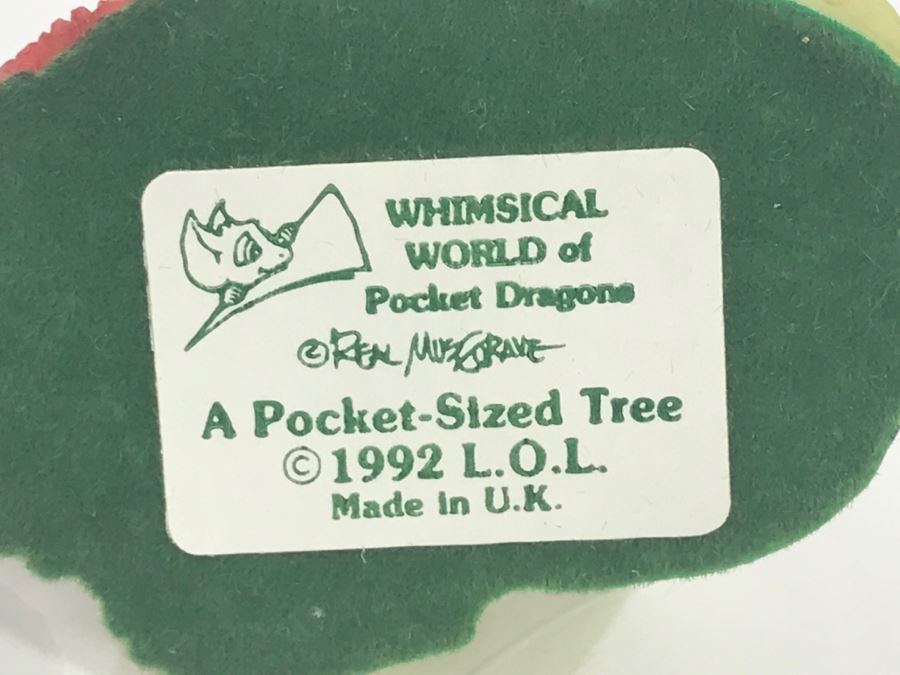 Hand Signed By Real Musgrave 10/92 - Whimsical World Of Pocket Dragons - A Pocket-Sized Tree - 1992 LOL - Made In UK - Plus Additional Limited Edition 1992 Christmas Ornament  [Photo 12]
