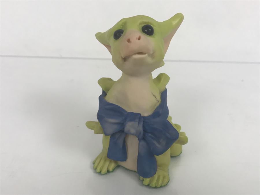 Whimsical World Of Pocket Dragons - Pocket Dragons And Friends Collectors Club - Exclusive Collectors Joining Figurine - Blue Ribbon Dragon - 1994 Real Musgrave, CWAL, CWSL - Made in UK [$90-$110] [Photo 2]