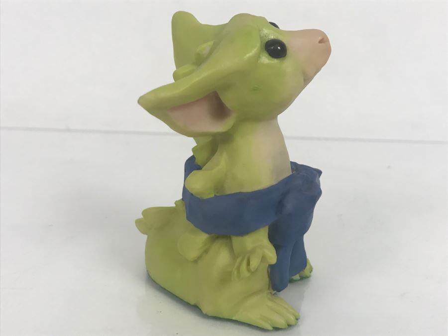 Whimsical World Of Pocket Dragons - Pocket Dragons And Friends Collectors Club - Exclusive Collectors Joining Figurine - Blue Ribbon Dragon - 1994 Real Musgrave, CWAL, CWSL - Made in UK [$90-$110] [Photo 8]