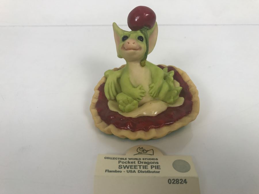 Whimsical World Of Pocket Dragons - Sweetie Pie - 1995 Real Musgrave/CWAL/CWSL - Handmade For Flambro Exclusive USA Distributor [MV $30-$40] [Photo 1]