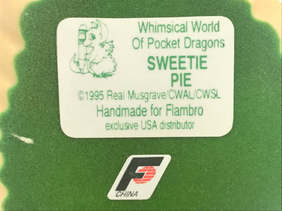 Whimsical World Of Pocket Dragons - Sweetie Pie - 1995 Real Musgrave/CWAL/CWSL - Handmade For Flambro Exclusive USA Distributor [MV $30-$40] [Photo 8]