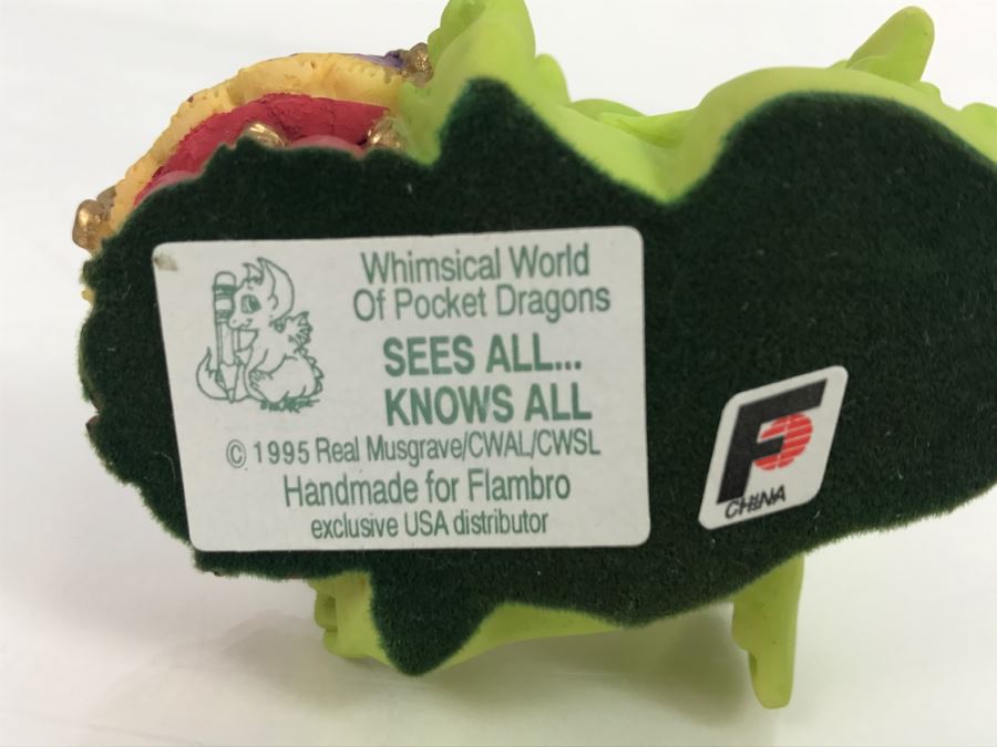 Whimsical World Of Pocket Dragons - Sees All… Knows All - 1995 Real Musgrave/CWAL/CWSL - Handmade For Flambro Exclusive USA Distributor [MV $30-$40] [Photo 9]