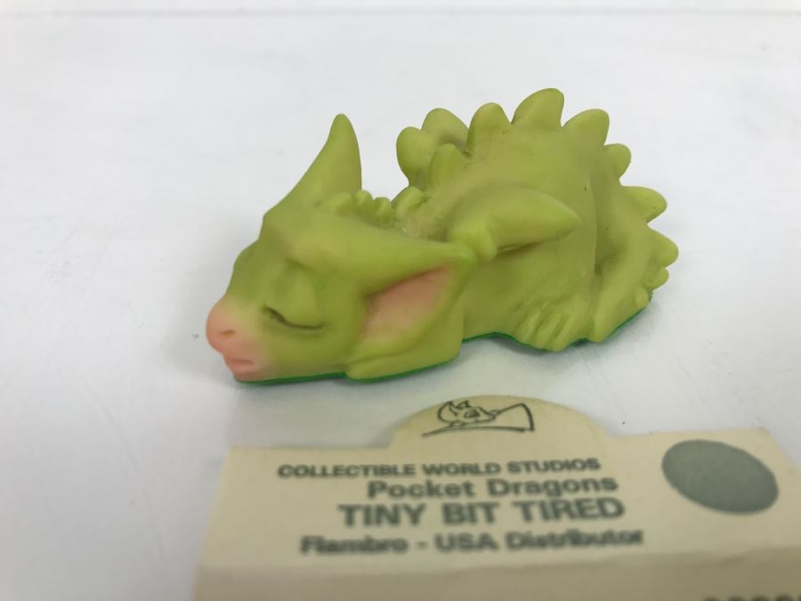 Whimsical World Of Pocket Dragons - Tiny Bit Tired - 1996 Real Musgrave/CWSL - Flambro [MV $12-$15] [Photo 3]