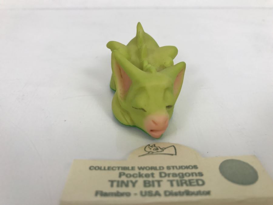 Whimsical World Of Pocket Dragons - Tiny Bit Tired - 1996 Real Musgrave/CWSL - Flambro [MV $12-$15] [Photo 4]
