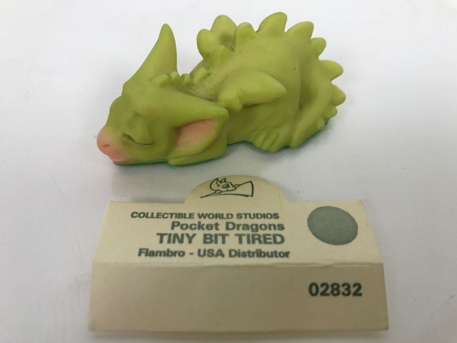 Whimsical World Of Pocket Dragons - Tiny Bit Tired - 1996 Real Musgrave/CWSL - Flambro [MV $12-$15] [Photo 2]