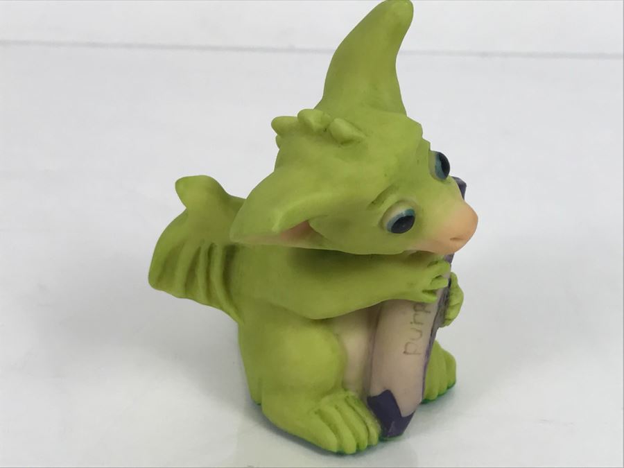 Whimsical World Of Pocket Dragons - Purple - 1995 Real Musgrave/CWAL/CWSL - Handmade For Flambro Exclusive USA Distributor [MV $20-$30] [Photo 8]