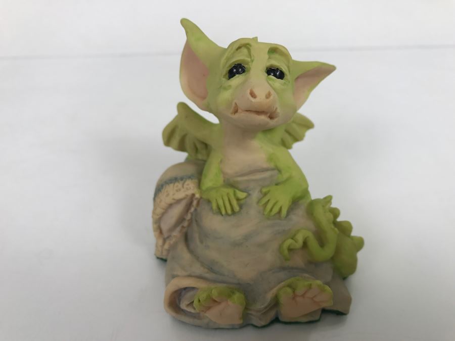 Whimsical World Of Pocket Dragons - Sleepy Head - 1991 Real Musgrave/CWAL Ltd/CWSL Ltd - Handmade For Flambro - Exclusive USA Distributor [MV $70-$90] [Photo 1]