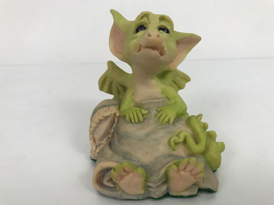 Whimsical World Of Pocket Dragons - Sleepy Head - 1991 Real Musgrave/CWAL Ltd/CWSL Ltd - Handmade For Flambro - Exclusive USA Distributor [MV $70-$90] [Photo 2]