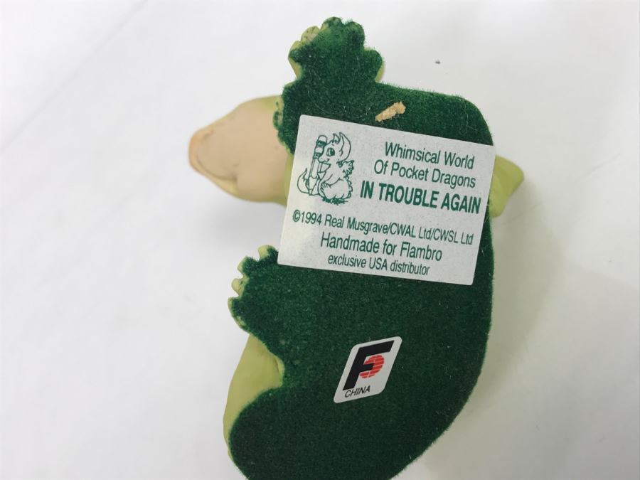 Whimsical World Of Pocket Dragons - In Trouble Again - 1994 Real Musgrave/CWAL Ltd/CWSL Ltd - Handmade For Flambro - Exclusive USA Distributor [MV $18-$25] [Photo 10]