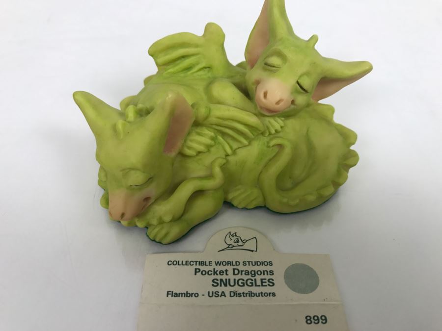 Whimsical World Of Pocket Dragons - Snuggles - 1994 Real Musgrave/CWAL/CWSL - Handmade For Flambro - Exclusive USA Distributor [MV $30-$40] [Photo 2]