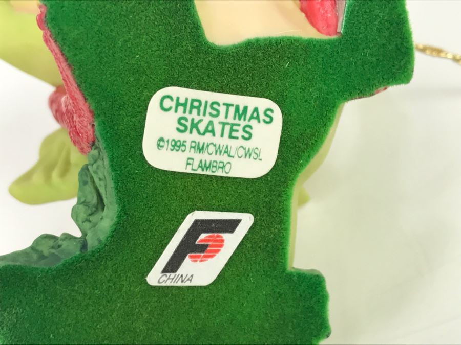 Whimsical World Of Pocket Dragons - Christmas Skates - 1995 RM/CWAL/CWSL - Flambro - Plus Additional Limited Edition 1996 Christmas Ornament [MV $80-$100] [Photo 15]