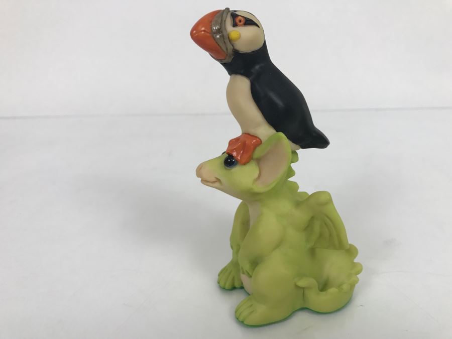 Whimsical World Of Pocket Dragons - He Ain’t Heavy… He’s My Puffin - 1996 Real Musgrave/CWSL - Handmade For Flambro [MV $30-$40] [Photo 7]