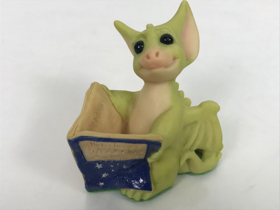 Whimsical World Of Pocket Dragons - Good News - 1996 Real Musgrave/CWSL - Handmade For Flambro - Exclusive USA Distributor [MV $40-$60] [Photo 3]