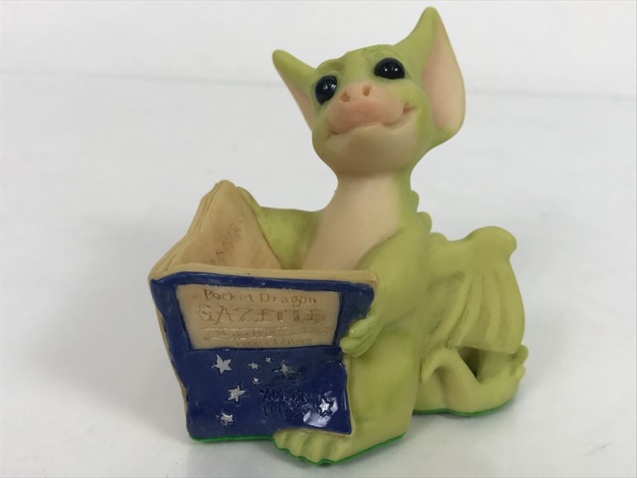 Whimsical World Of Pocket Dragons - Good News - 1996 Real Musgrave/CWSL - Handmade For Flambro - Exclusive USA Distributor [MV $40-$60] [Photo 2]