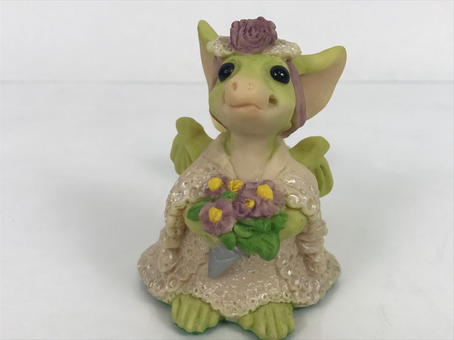 Whimsical World Of Pocket Dragons - I’ll Be The Bride - 1995 Real Musgrave/CWAL/CWSL - Handmade For Flambro - Exclusive USA Distributor  [Photo 5]