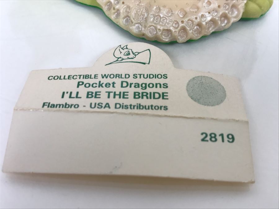 Whimsical World Of Pocket Dragons - I’ll Be The Bride - 1995 Real Musgrave/CWAL/CWSL - Handmade For Flambro - Exclusive USA Distributor  [Photo 2]