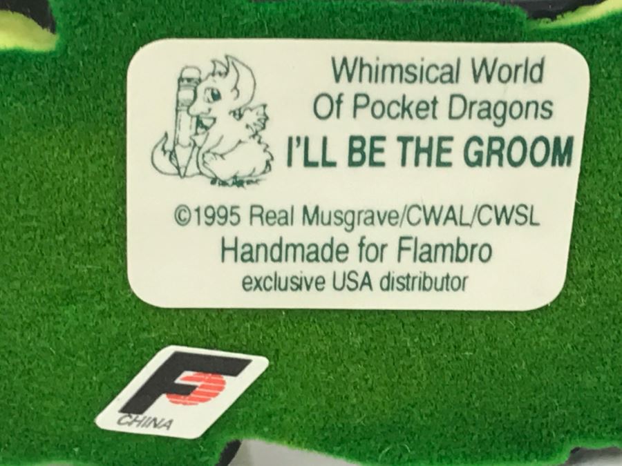 Whimsical World Of Pocket Dragons - I’ll Be The Groom - 1995 Real Musgrave/CWAL/CWSL - Handmade For Flambro - Exclusive USA Distributor  [Photo 10]