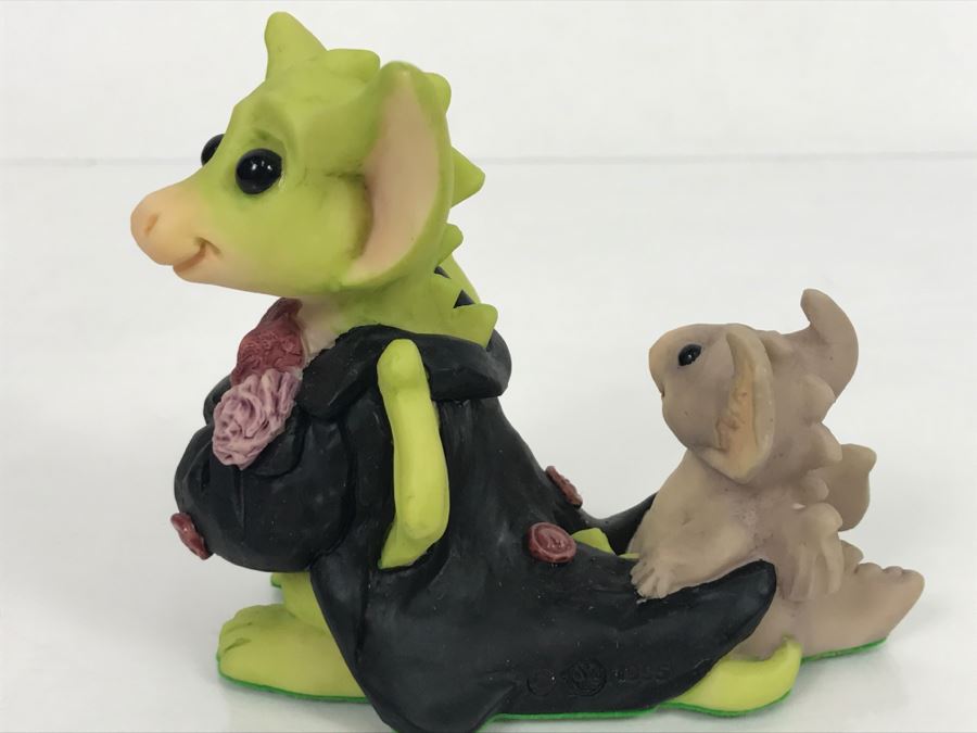 Whimsical World Of Pocket Dragons - I’ll Be The Groom - 1995 Real Musgrave/CWAL/CWSL - Handmade For Flambro - Exclusive USA Distributor  [Photo 4]