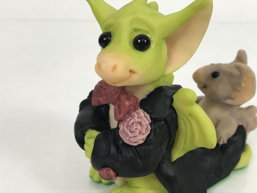 Whimsical World Of Pocket Dragons - I’ll Be The Groom - 1995 Real Musgrave/CWAL/CWSL - Handmade For Flambro - Exclusive USA Distributor  [Photo 3]